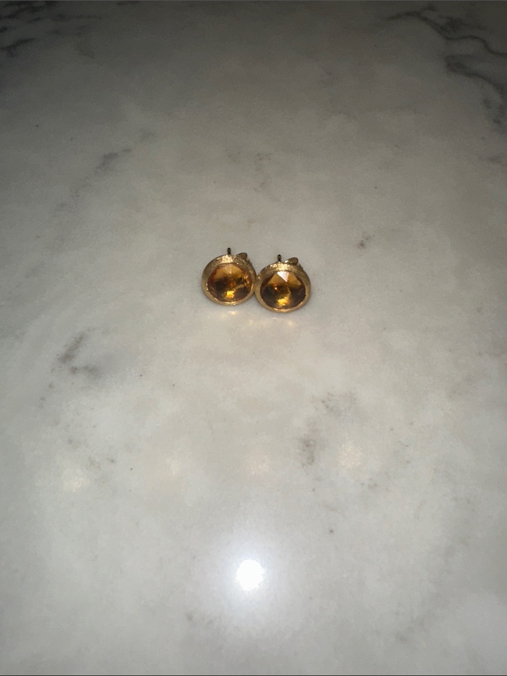 Marco Bicego Gold Amber Round Stud Earrings